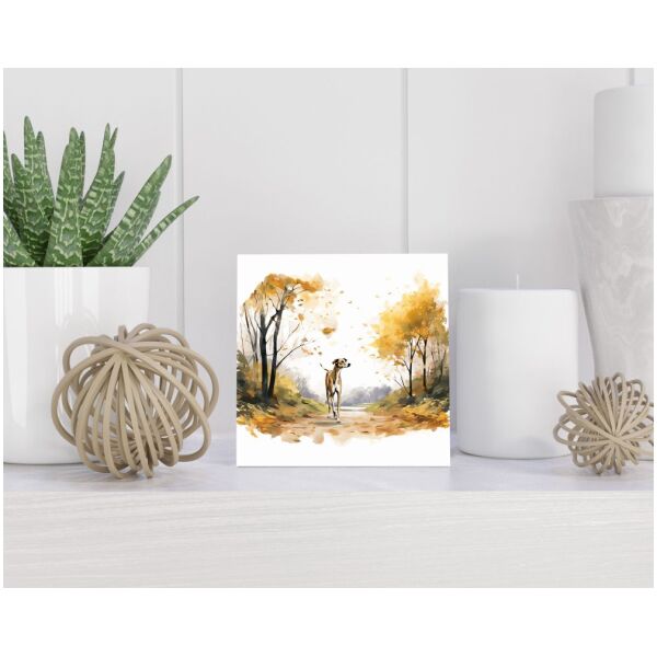 Tegel 15X15 Cm Met Whippet Cadeau Decoratie | Tegeltjes Met Tekst | Tegeltjes Met Spreuken | Collega | Oma | Opa | Pensioen | Mama | Papa | Vriend Tegel 15x15 cm Whippet