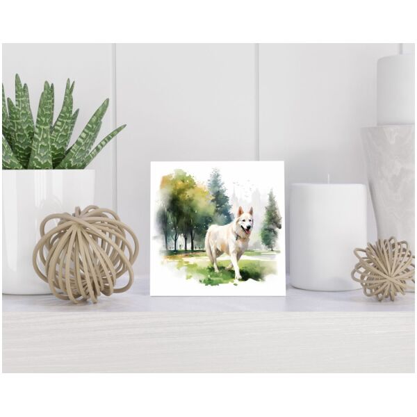 Tegel 15x15 cm White Swiss Shepherd