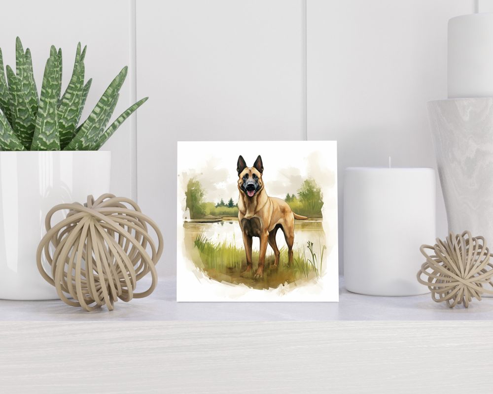 Tegel 15x15 cm Belgische Herder (Mechelse)