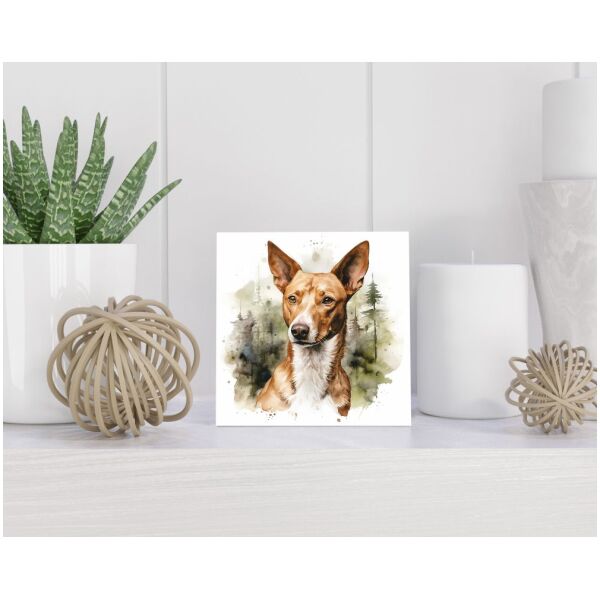 Tegel 15X15 Cm Met Podenco Ibicenco Cadeau Decoratie | Tegeltjes Met Tekst | Tegeltjes Met Spreuken | Collega | Oma | Opa | Pensioen | Mama | Papa | Vriend Tegel 15x15 cm Podenco Ibicenco