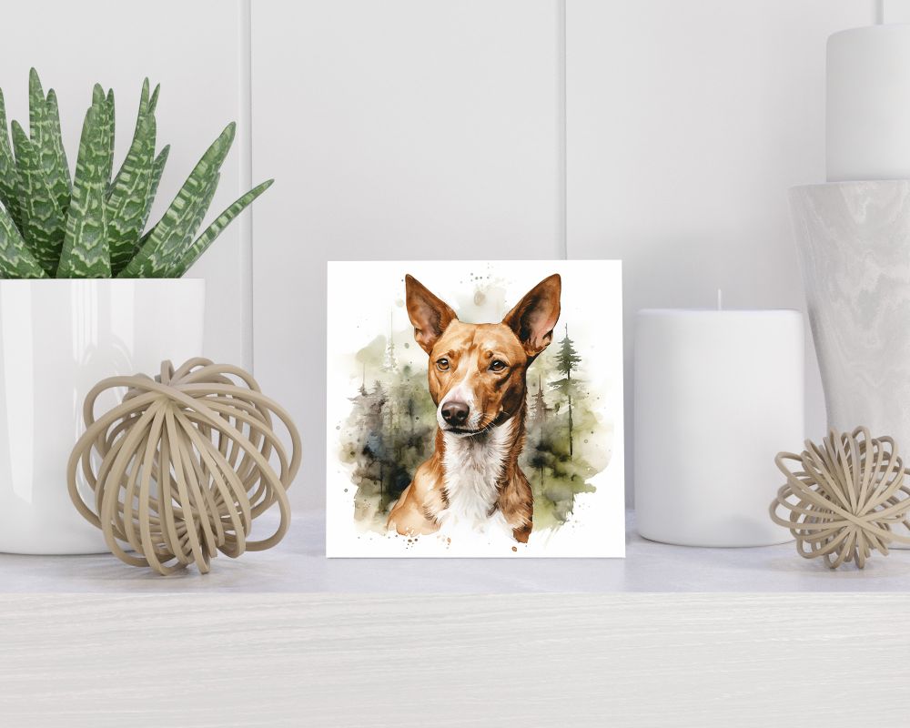 Tegel 15X15 Cm Met Podenco Ibicenco Cadeau Decoratie | Tegeltjes Met Tekst | Tegeltjes Met Spreuken | Collega | Oma | Opa | Pensioen | Mama | Papa | Vriend Tegel 15x15 cm Podenco Ibicenco