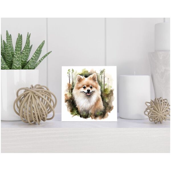 Tegel 15X15 Cm Met Pomeranian Cadeau Decoratie | Tegeltjes Met Tekst | Tegeltjes Met Spreuken | Collega | Oma | Opa | Pensioen | Mama | Papa | Vriend Tegel 15x15 cm Pomeranian