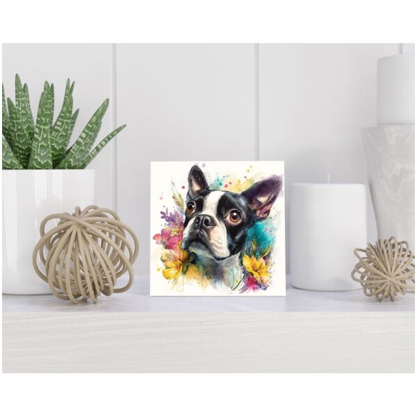 Tegel 15x15 cm Boston Terrier