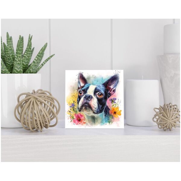 Tegel 15x15 cm Boston Terrier