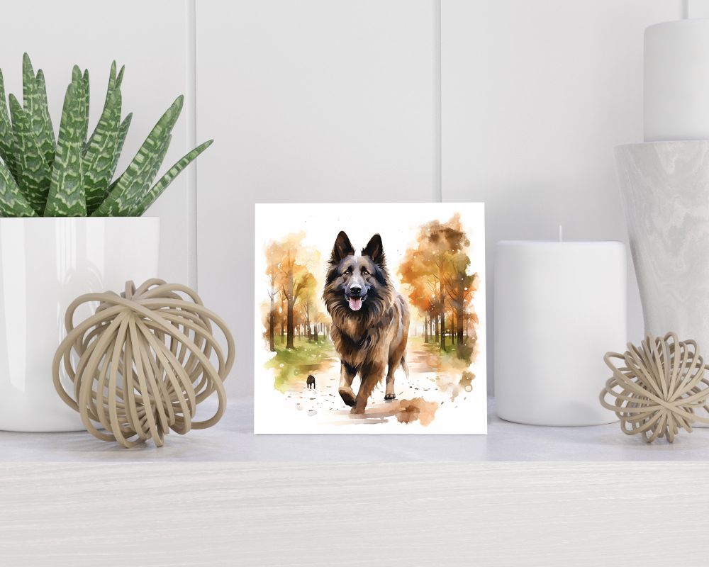 Tegel 15X15 Cm Met Belgische Herder (Tervuerense) Cadeau Decoratie | Tegeltjes Met Tekst | Tegeltjes Met Spreuken | Collega | Oma | Opa | Pensioen | Mama | Papa | Vriend Tegel 15x15 cm Belgische Herder (Tervuerense)