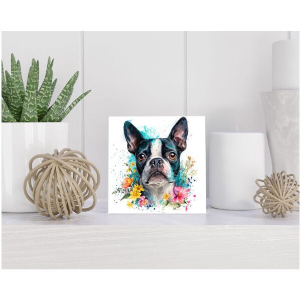 Tegel 15x15 cm Boston Terrier
