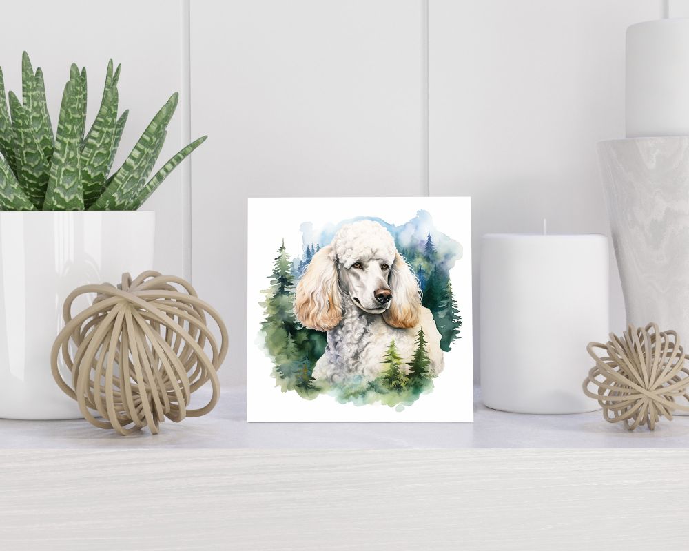 Tegel 15X15 Cm Met Grote Poedel Cadeau Decoratie | Tegeltjes Met Tekst | Tegeltjes Met Spreuken | Collega | Oma | Opa | Pensioen | Mama | Papa | Vriend Tegel 15x15 cm Grote Poedel
