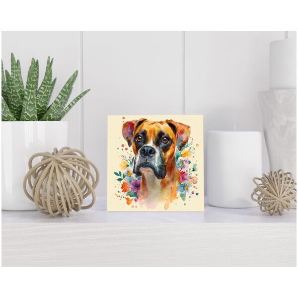 Tegel 15X15 Cm Met Boxer Cadeau Decoratie | Tegeltjes Met Tekst | Tegeltjes Met Spreuken | Collega | Oma | Opa | Pensioen | Mama | Papa | Vriend Tegel 15x15 cm Boxer