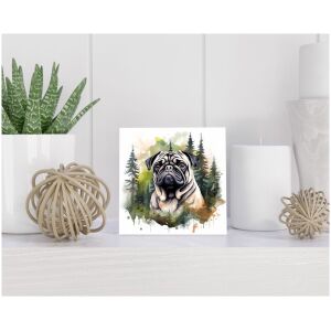 Tegel 15x15 cm Mopshond