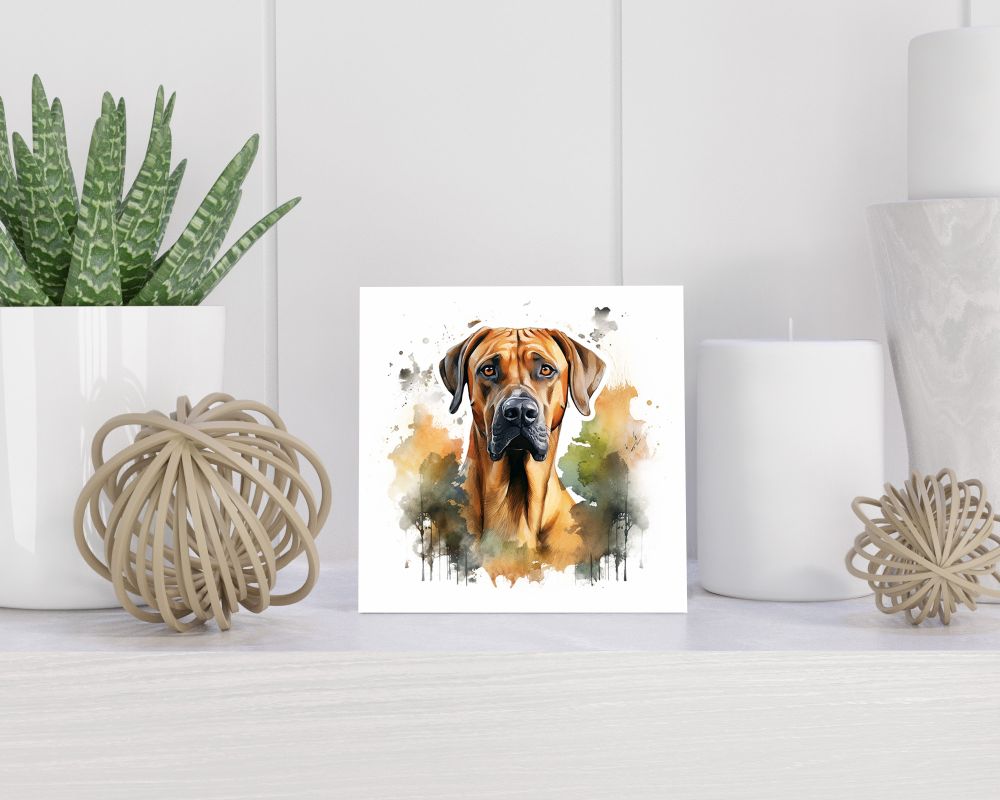 Tegel 15X15 Cm Met Rhodesian Ridgeback Cadeau Decoratie | Tegeltjes Met Tekst | Tegeltjes Met Spreuken | Collega | Oma | Opa | Pensioen | Mama | Papa | Vriend Tegel 15x15 cm Rhodesian Ridgeback