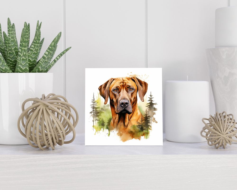 Tegel 15X15 Cm Met Rhodesian Ridgeback Cadeau Decoratie | Tegeltjes Met Tekst | Tegeltjes Met Spreuken | Collega | Oma | Opa | Pensioen | Mama | Papa | Vriend Tegel 15x15 cm Rhodesian Ridgeback