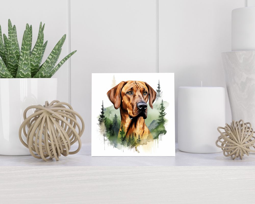 Tegel 15X15 Cm Met Rhodesian Ridgeback Cadeau Decoratie | Tegeltjes Met Tekst | Tegeltjes Met Spreuken | Collega | Oma | Opa | Pensioen | Mama | Papa | Vriend Tegel 15x15 cm Rhodesian Ridgeback