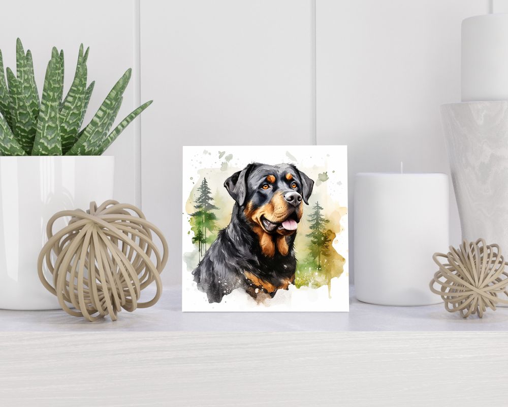 Tegel 15X15 Cm Met Rottweiler Cadeau Decoratie | Tegeltjes Met Tekst | Tegeltjes Met Spreuken | Collega | Oma | Opa | Pensioen | Mama | Papa | Vriend Tegel 15x15 cm Rottweiler