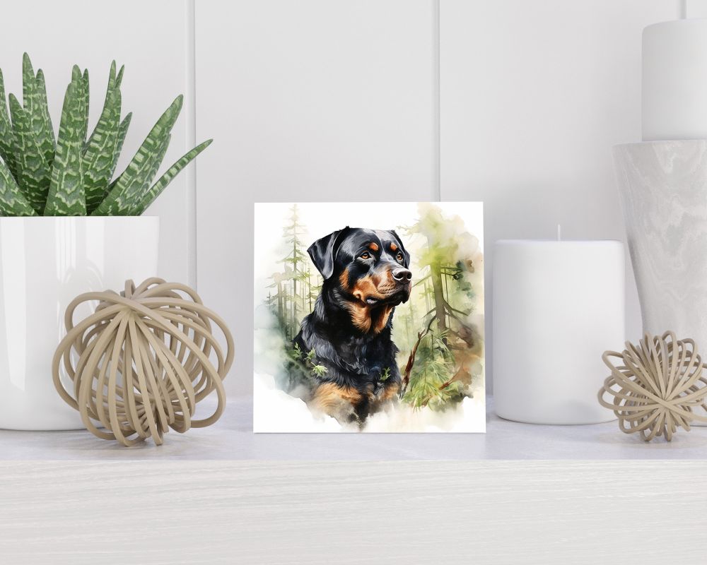 Tegel 15X15 Cm Met Rottweiler Cadeau Decoratie | Tegeltjes Met Tekst | Tegeltjes Met Spreuken | Collega | Oma | Opa | Pensioen | Mama | Papa | Vriend Tegel 15x15 cm Rottweiler