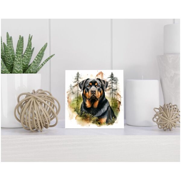 Tegel 15X15 Cm Met Rottweiler Cadeau Decoratie | Tegeltjes Met Tekst | Tegeltjes Met Spreuken | Collega | Oma | Opa | Pensioen | Mama | Papa | Vriend Tegel 15x15 cm Rottweiler