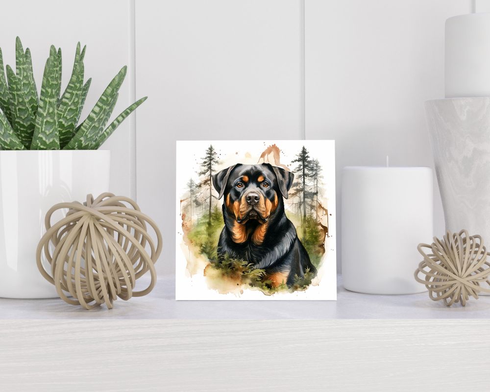 Tegel 15X15 Cm Met Rottweiler Cadeau Decoratie | Tegeltjes Met Tekst | Tegeltjes Met Spreuken | Collega | Oma | Opa | Pensioen | Mama | Papa | Vriend Tegel 15x15 cm Rottweiler