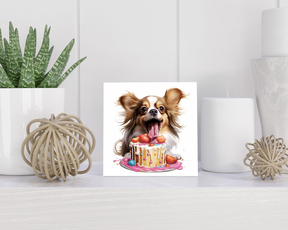Tegel 15x15 cm Chihuahua Langhaar