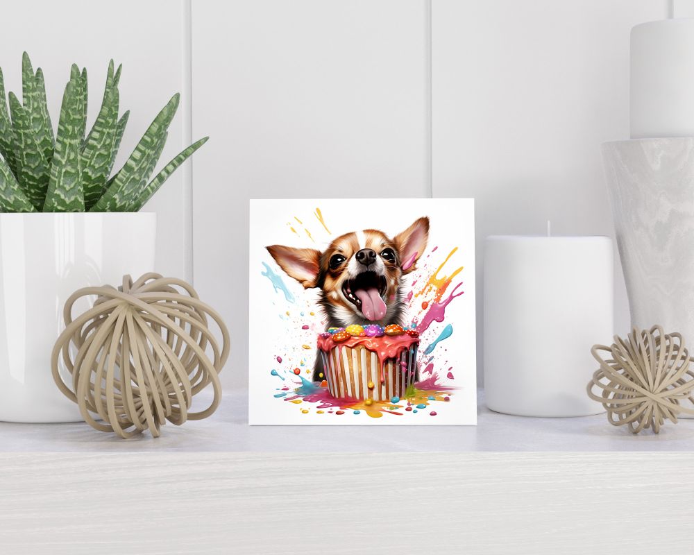 Tegel 15x15 cm Chihuahua Kortharig