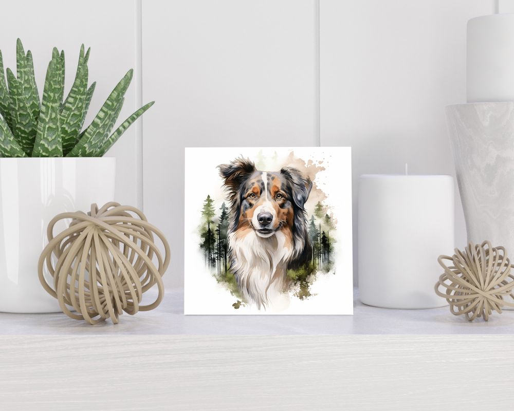 Tegel 15X15 Cm Met Australische Stumpy Tail Cattle Dog Cadeau Decoratie | Tegeltjes Met Tekst | Tegeltjes Met Spreuken | Collega | Oma | Opa | Pensioen | Mama | Papa | Vriend Tegel 15x15 cm Australische Stumpy Tail Cattle Dog