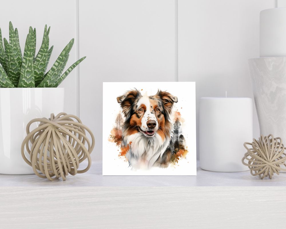 Tegel 15X15 Cm Met Australische Stumpy Tail Cattle Dog Cadeau Decoratie | Tegeltjes Met Tekst | Tegeltjes Met Spreuken | Collega | Oma | Opa | Pensioen | Mama | Papa | Vriend Tegel 15x15 cm Australische Stumpy Tail Cattle Dog