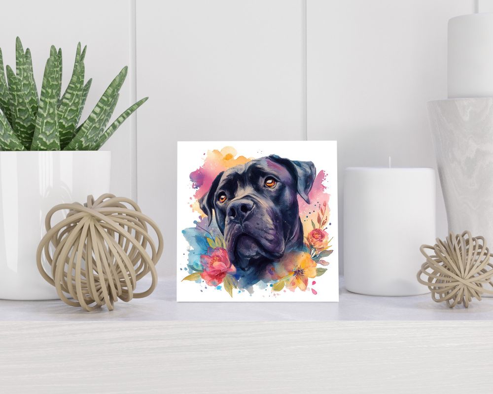 Tegel 15X15 Cm Met Cane Corso Cadeau Decoratie | Tegeltjes Met Tekst | Tegeltjes Met Spreuken | Collega | Oma | Opa | Pensioen | Mama | Papa | Vriend Tegel 15x15 cm Cane Corso