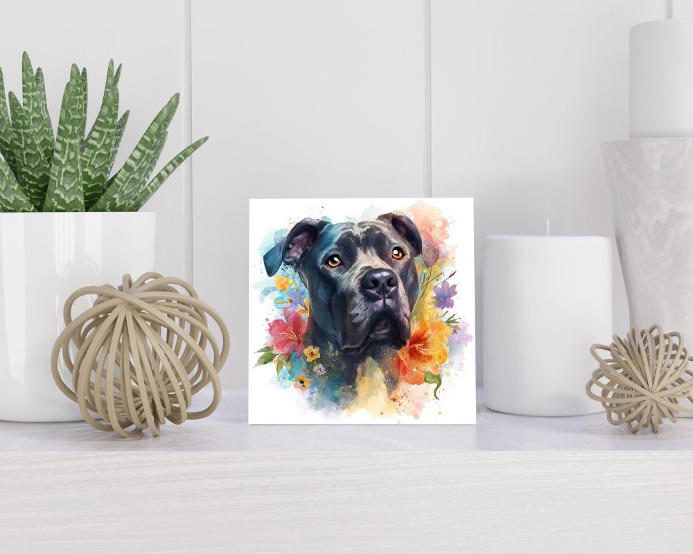 Tegel 15X15 Cm Met Cane Corso Cadeau Decoratie | Tegeltjes Met Tekst | Tegeltjes Met Spreuken | Collega | Oma | Opa | Pensioen | Mama | Papa | Vriend Tegel 15x15 cm Cane Corso
