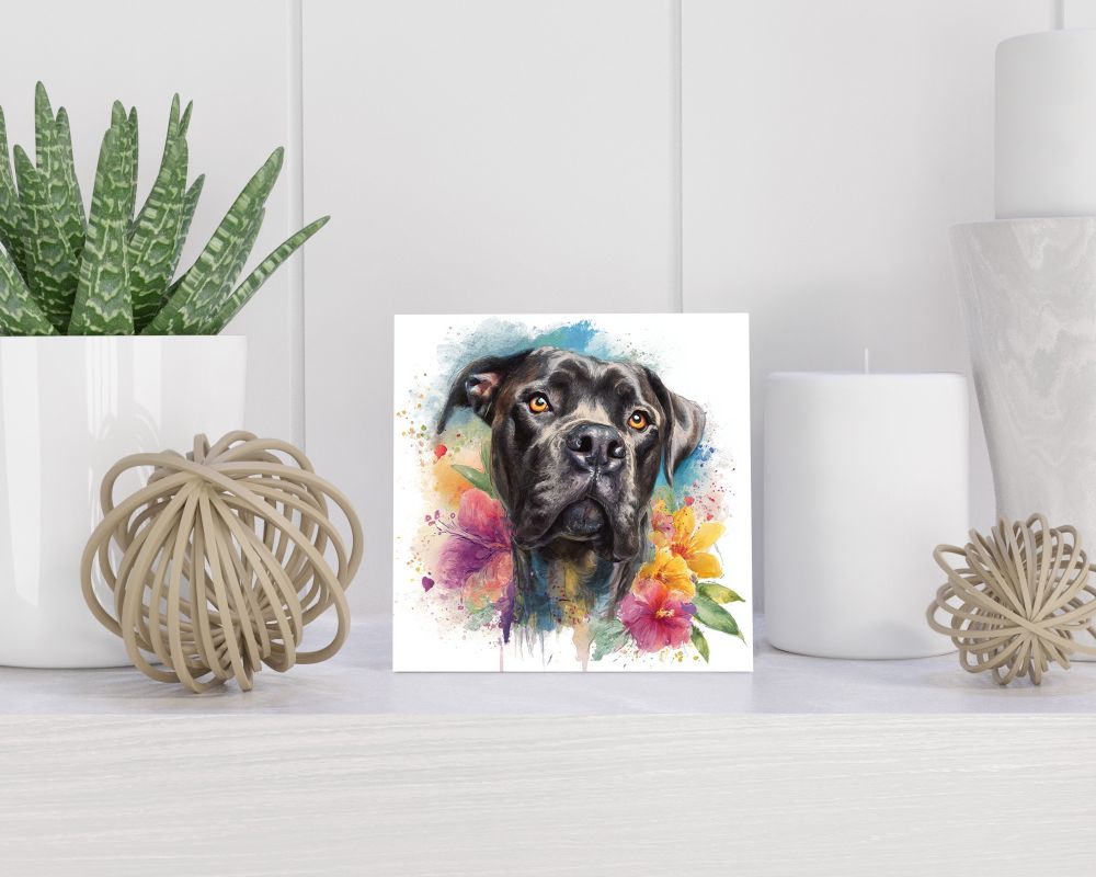 Tegel 15X15 Cm Met Cane Corso Cadeau Decoratie | Tegeltjes Met Tekst | Tegeltjes Met Spreuken | Collega | Oma | Opa | Pensioen | Mama | Papa | Vriend Tegel 15x15 cm Cane Corso