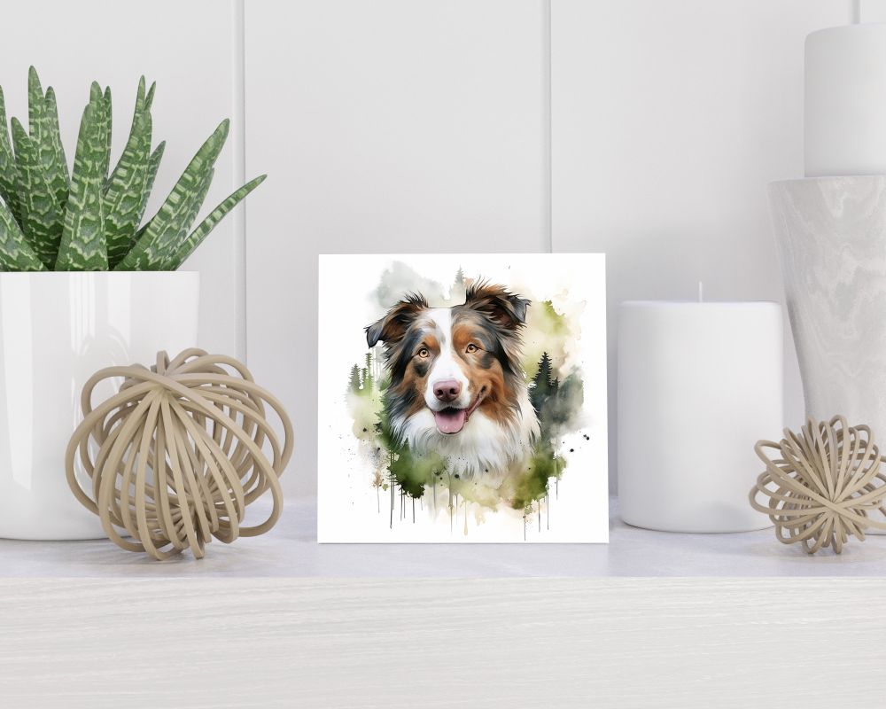 Tegel 15X15 Cm Met Australische Stumpy Tail Cattle Dog Cadeau Decoratie | Tegeltjes Met Tekst | Tegeltjes Met Spreuken | Collega | Oma | Opa | Pensioen | Mama | Papa | Vriend Tegel 15x15 cm Australische Stumpy Tail Cattle Dog
