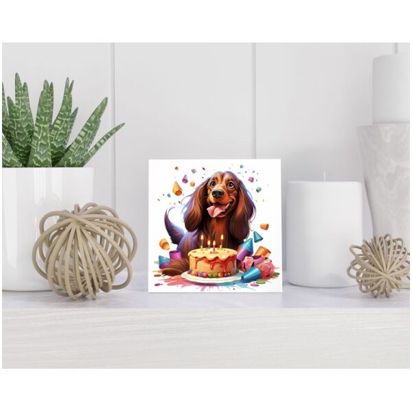 Tegel 15x15 cm Teckel Langhaar