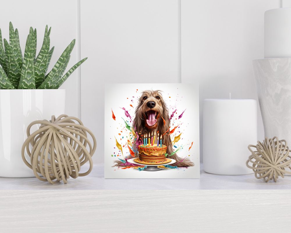 Tegel 15X15 Cm Met Afghaanse Windhond Cadeau Decoratie | Tegeltjes Met Tekst | Tegeltjes Met Spreuken | Collega | Oma | Opa | Pensioen | Mama | Papa | Vriend Tegel 15x15 cm Afghaanse Windhond
