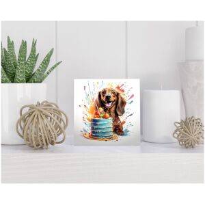 Tegel 15x15 cm Teckel Kortharig