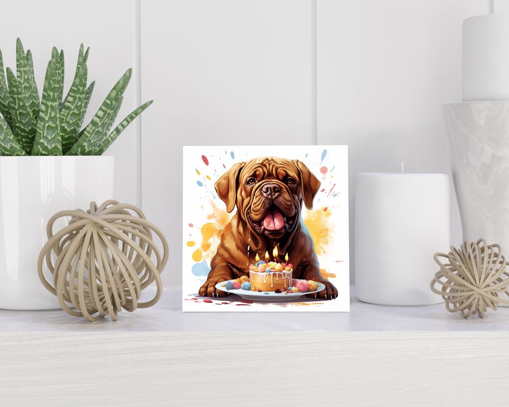 Tegel 15x15 cm Bordeauxdog
