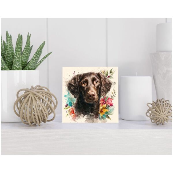 Tegel 15x15 cm Curly-Coated Retriever