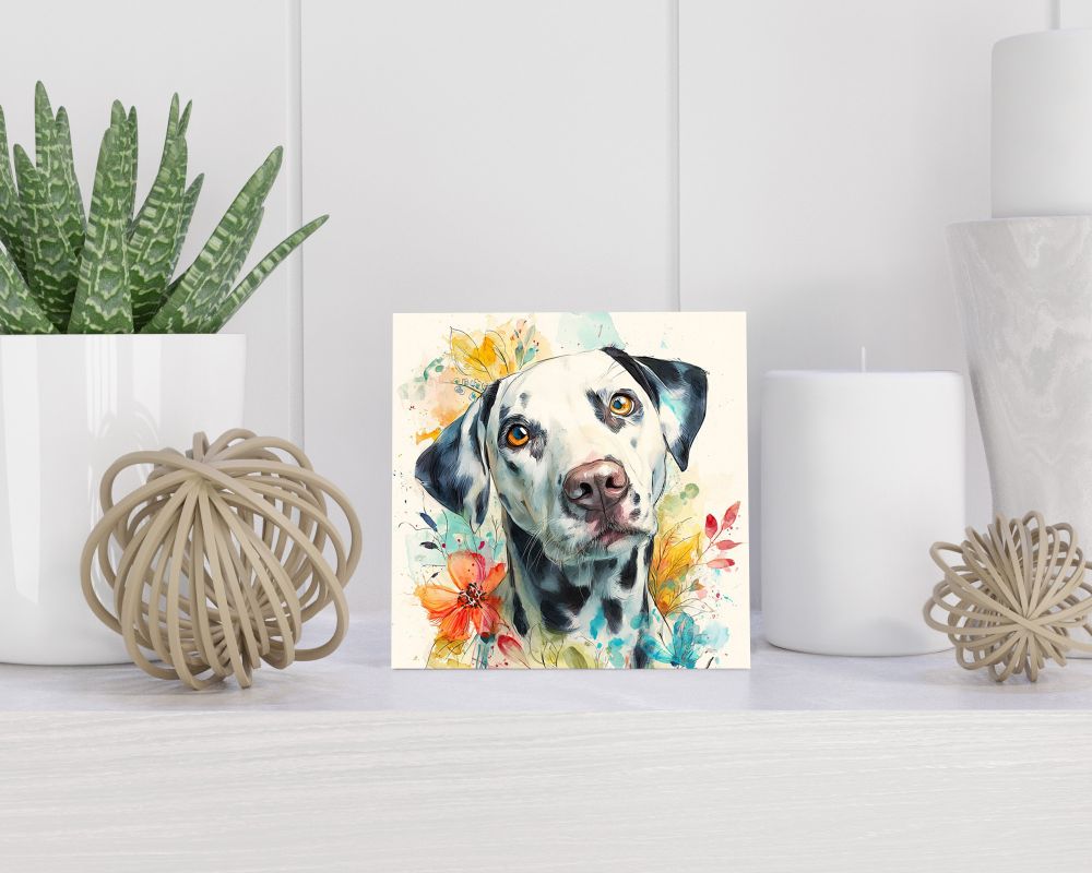 Tegel 15X15 Cm Met Dalmatiër Cadeau Decoratie | Tegeltjes Met Tekst | Tegeltjes Met Spreuken | Collega | Oma | Opa | Pensioen | Mama | Papa | Vriend Tegel 15x15 cm Dalmatiër