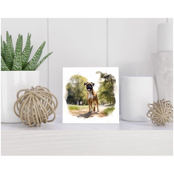 Tegel 15X15 Cm Met Boxer Cadeau Decoratie | Tegeltjes Met Tekst | Tegeltjes Met Spreuken | Collega | Oma | Opa | Pensioen | Mama | Papa | Vriend Tegel 15x15 cm Boxer