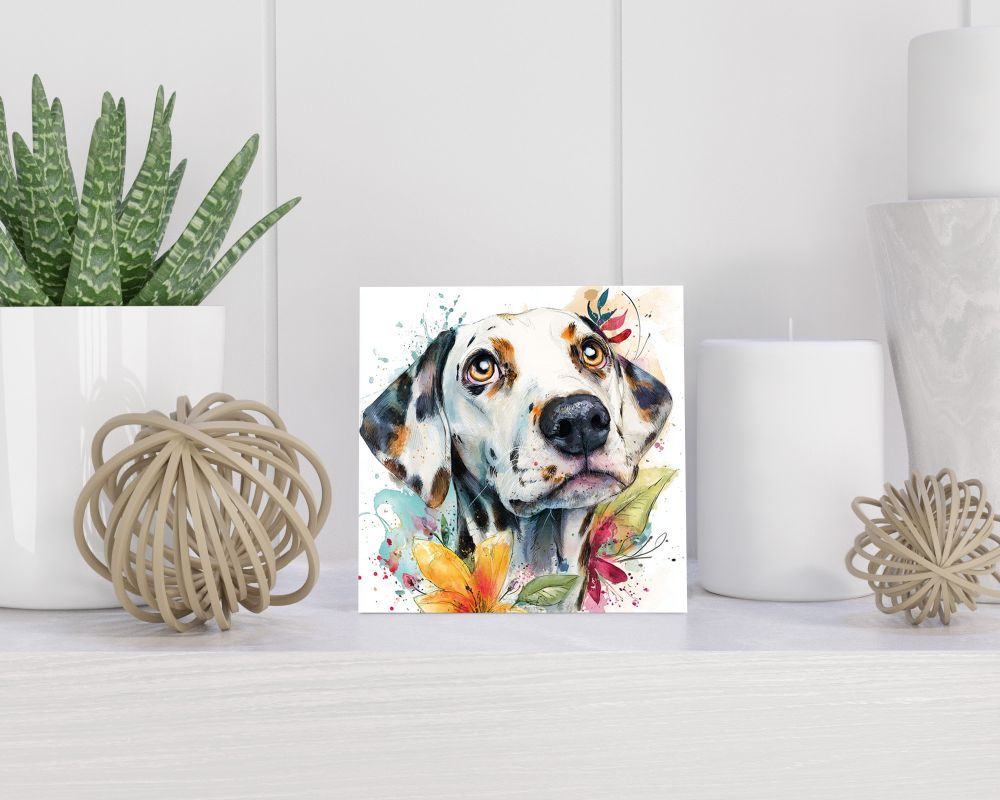 Tegel 15X15 Cm Met Dalmatiër Cadeau Decoratie | Tegeltjes Met Tekst | Tegeltjes Met Spreuken | Collega | Oma | Opa | Pensioen | Mama | Papa | Vriend Tegel 15x15 cm Dalmatiër