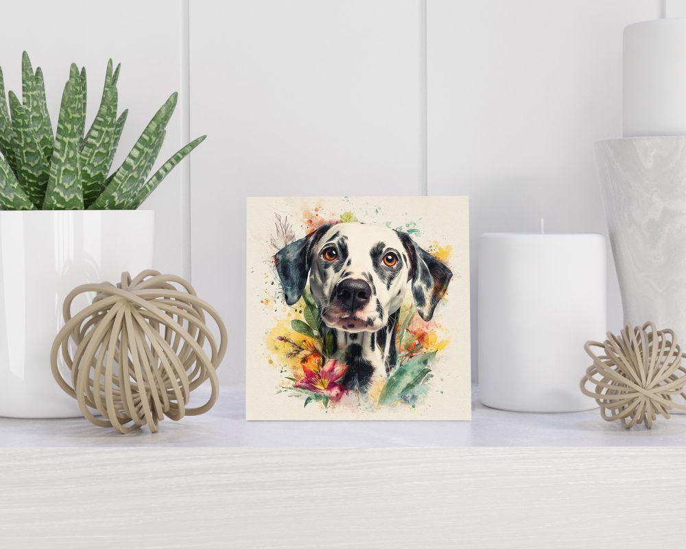Tegel 15X15 Cm Met Dalmatiër Cadeau Decoratie | Tegeltjes Met Tekst | Tegeltjes Met Spreuken | Collega | Oma | Opa | Pensioen | Mama | Papa | Vriend Tegel 15x15 cm Dalmatiër