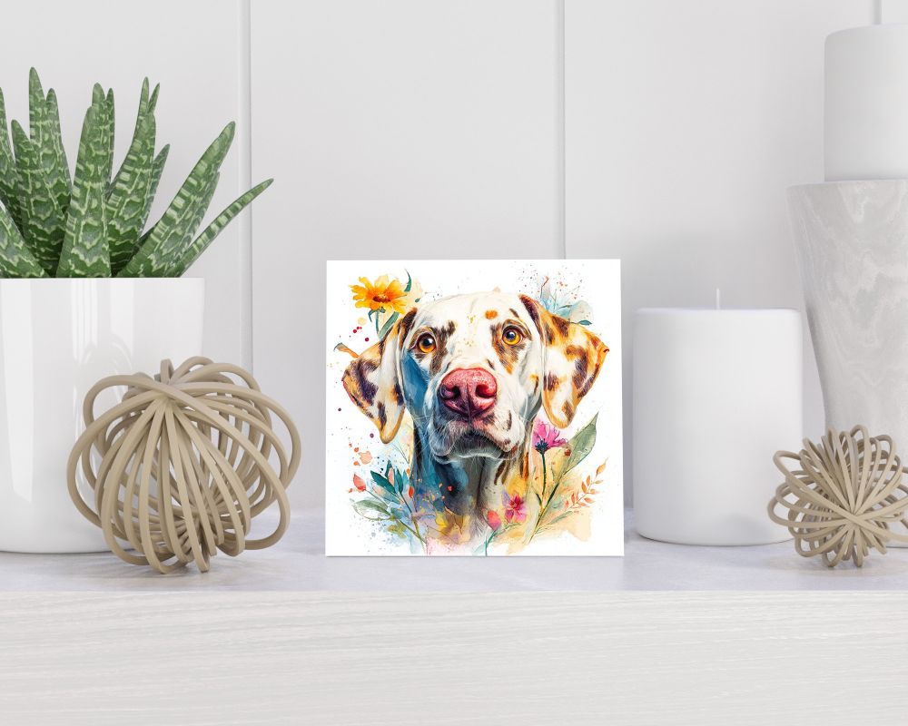Tegel 15X15 Cm Met Dalmatiër Cadeau Decoratie | Tegeltjes Met Tekst | Tegeltjes Met Spreuken | Collega | Oma | Opa | Pensioen | Mama | Papa | Vriend Tegel 15x15 cm Dalmatiër