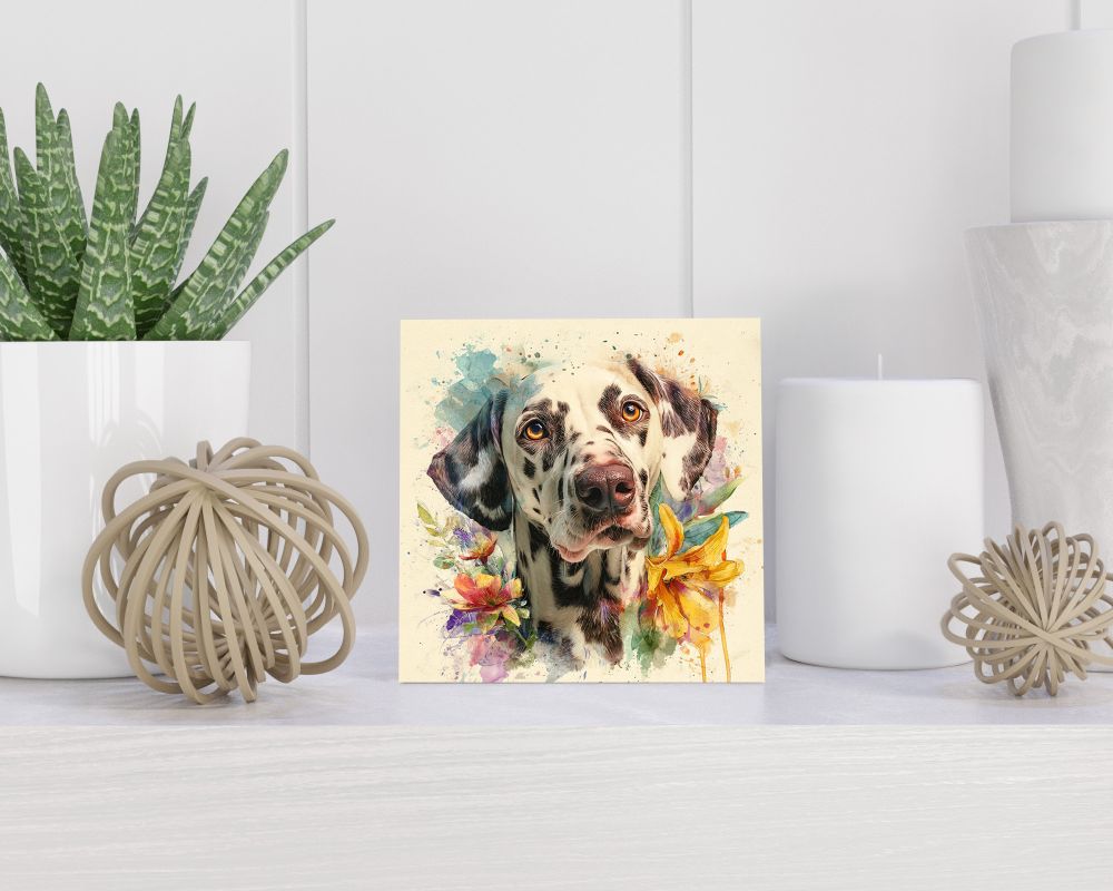 Tegel 15X15 Cm Met Dalmatiër Cadeau Decoratie | Tegeltjes Met Tekst | Tegeltjes Met Spreuken | Collega | Oma | Opa | Pensioen | Mama | Papa | Vriend Tegel 15x15 cm Dalmatiër