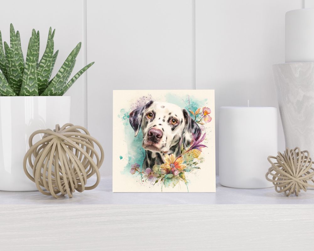 Tegel 15X15 Cm Met Dalmatiër Cadeau Decoratie | Tegeltjes Met Tekst | Tegeltjes Met Spreuken | Collega | Oma | Opa | Pensioen | Mama | Papa | Vriend Tegel 15x15 cm Dalmatiër