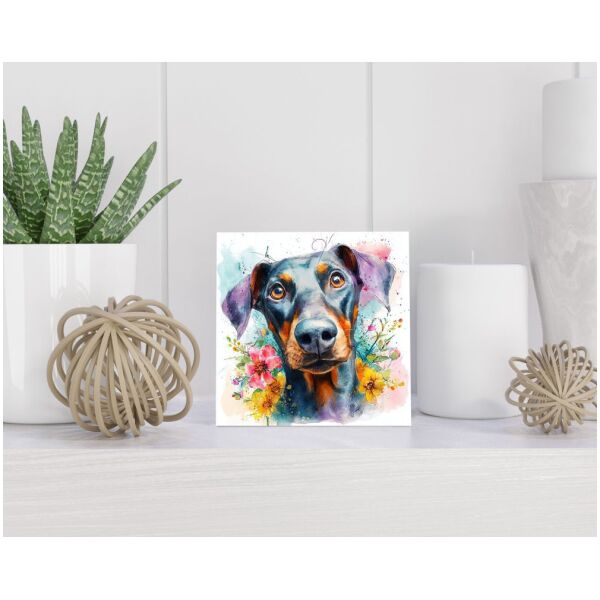 Tegel 15x15 cm Dobermann