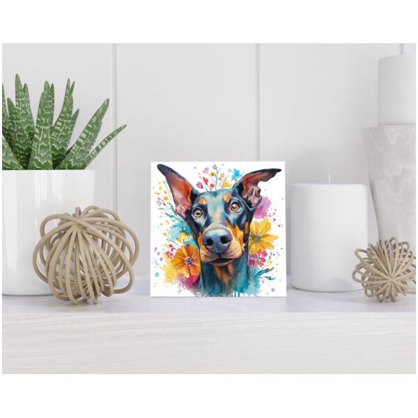 Tegel 15x15 cm Dobermann