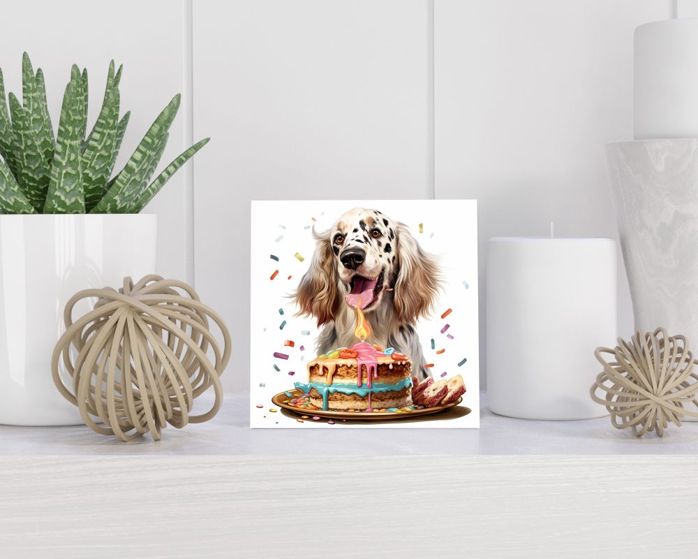 Tegel 15X15 Cm Met Engelse Setter Cadeau Decoratie | Tegeltjes Met Tekst | Tegeltjes Met Spreuken | Collega | Oma | Opa | Pensioen | Mama | Papa | Vriend Tegel 15x15 cm Engelse Setter