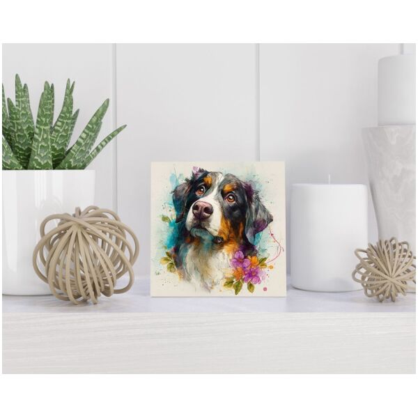 Tegel 15X15 Cm Met Berner Sennenhond Cadeau Decoratie | Tegeltjes Met Tekst | Tegeltjes Met Spreuken | Collega | Oma | Opa | Pensioen | Mama | Papa | Vriend Tegel 15x15 cm Berner Sennenhond