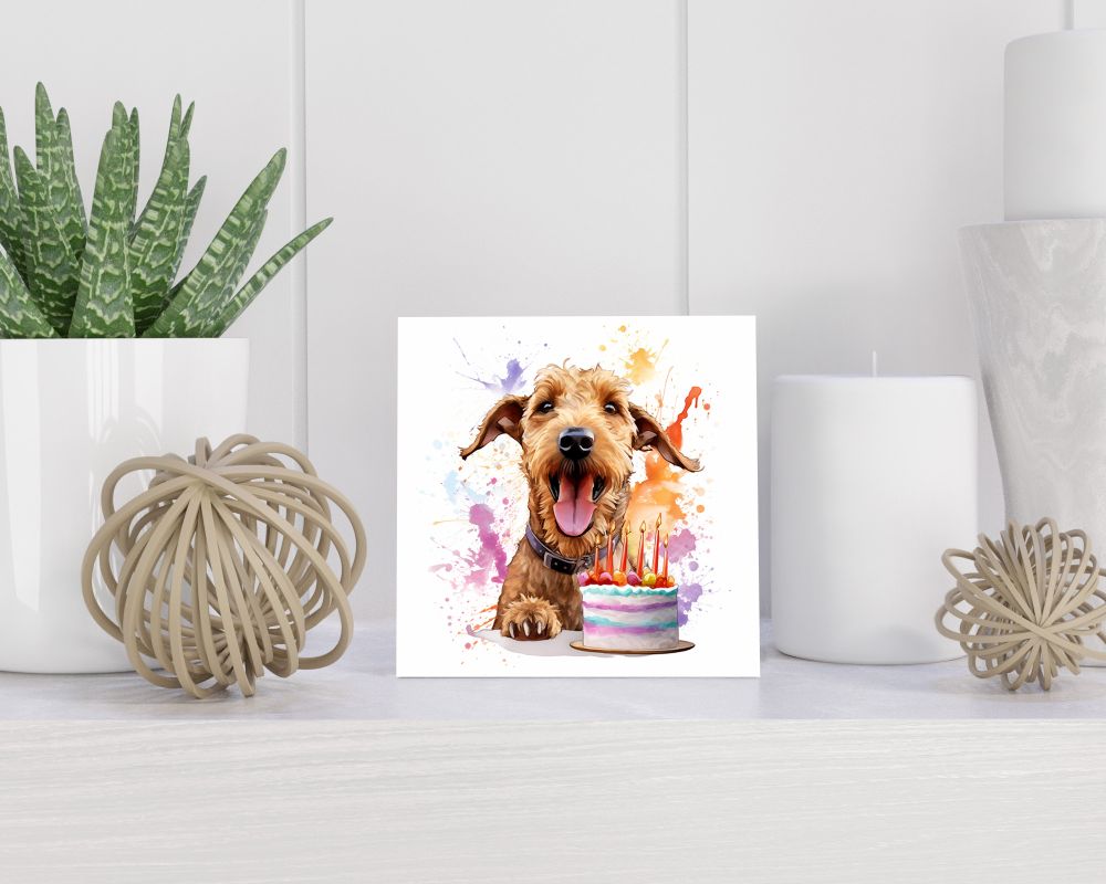 Tegel 15x15 cm Airedale Terriër