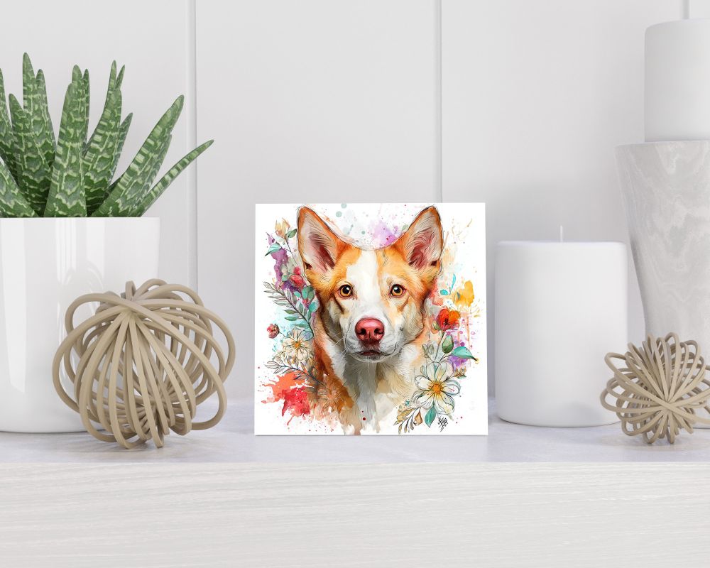Tegel 15X15 Cm Met Oost-Siberische Laika Cadeau Decoratie | Tegeltjes Met Tekst | Tegeltjes Met Spreuken | Collega | Oma | Opa | Pensioen | Mama | Papa | Vriend Tegel 15x15 cm Oost-Siberische Laika