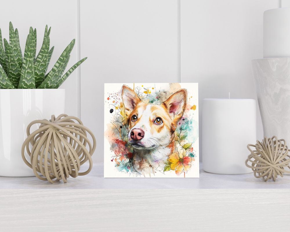 Tegel 15X15 Cm Met Oost-Siberische Laika Cadeau Decoratie | Tegeltjes Met Tekst | Tegeltjes Met Spreuken | Collega | Oma | Opa | Pensioen | Mama | Papa | Vriend Tegel 15x15 cm Oost-Siberische Laika