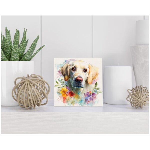 Tegel 15X15 Cm Met Golden Retriever Cadeau Decoratie | Tegeltjes Met Tekst | Tegeltjes Met Spreuken | Collega | Oma | Opa | Pensioen | Mama | Papa | Vriend Tegel 15x15 cm Golden Retriever