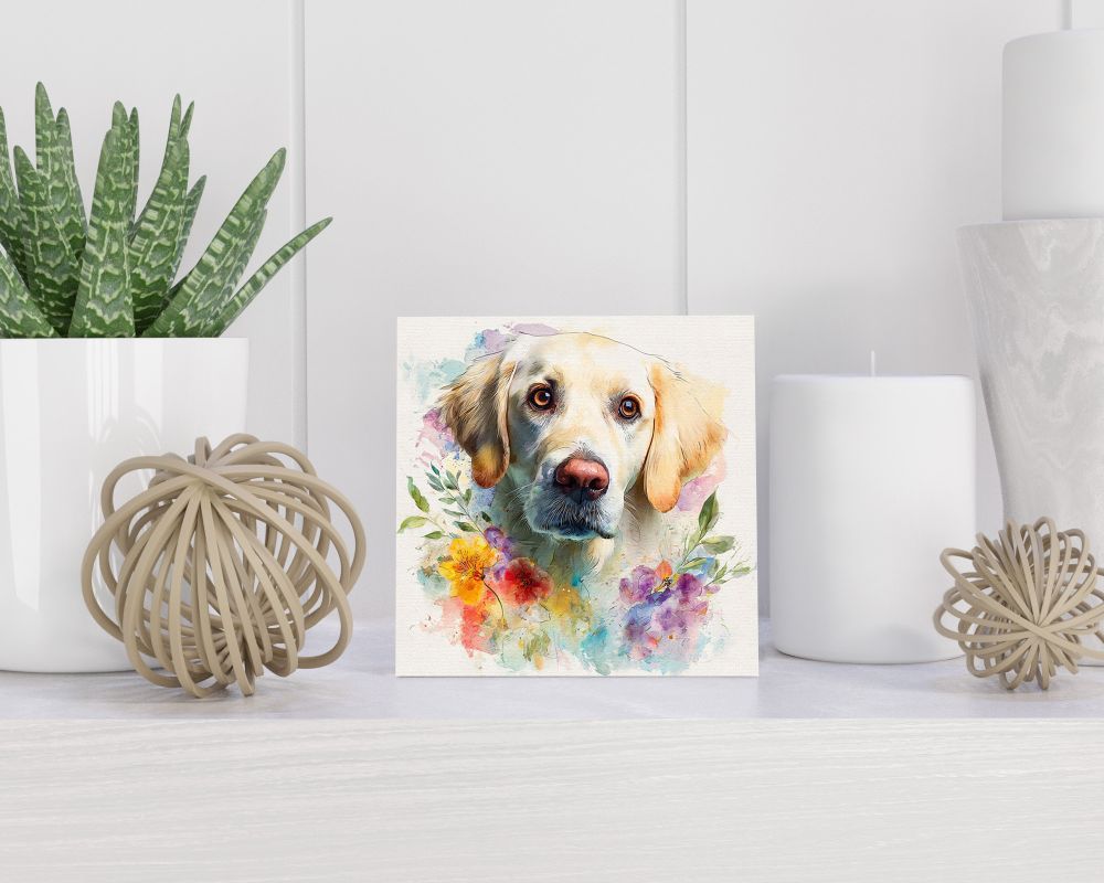 Tegel 15X15 Cm Met Golden Retriever Cadeau Decoratie | Tegeltjes Met Tekst | Tegeltjes Met Spreuken | Collega | Oma | Opa | Pensioen | Mama | Papa | Vriend Tegel 15x15 cm Golden Retriever