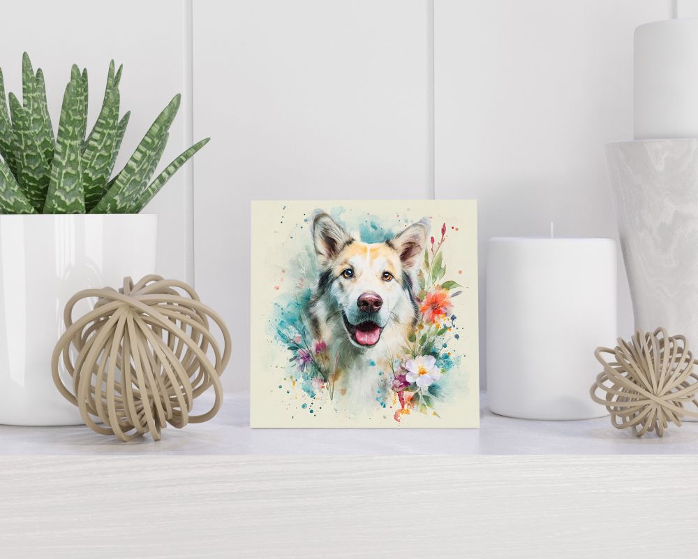 Tegel 15X15 Cm Met Oost-Siberische Laika Cadeau Decoratie | Tegeltjes Met Tekst | Tegeltjes Met Spreuken | Collega | Oma | Opa | Pensioen | Mama | Papa | Vriend Tegel 15x15 cm Oost-Siberische Laika